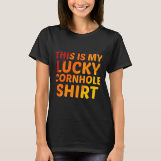 Grappig cornhole T-shirt voor dames