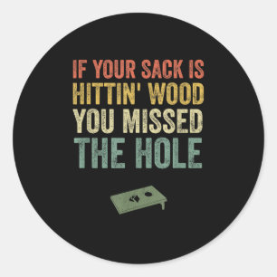 Grappig Cornhole Team Gift Ronde Sticker