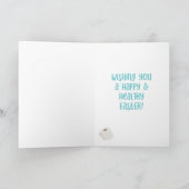 Grappig Coronavirus Paashaas met Masker Kaart (Binnen)