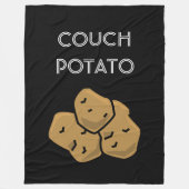 Grappig "Couch Potato" Binge kijken Introvert geze Fleece Deken (Voorkant)