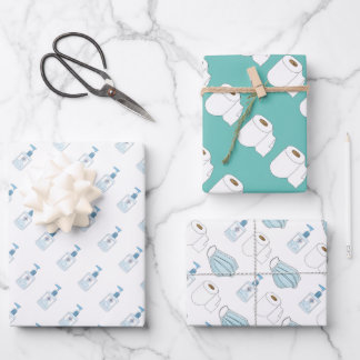 Grappig, Covid-19 houdt veilige essentiële zaken i Inpakpapier Vel