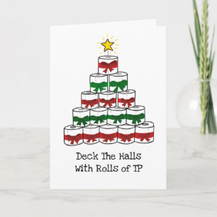 Grappig Covid Kerst Toiletpapier Kaart