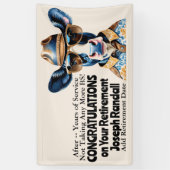 Grappig cowboy pensioenfeestje geen gezwets meer spandoek (Verticaal)