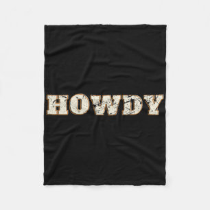 Grappig Cowboy Pet Design Retro Horseck Riding Cow Fleece Deken