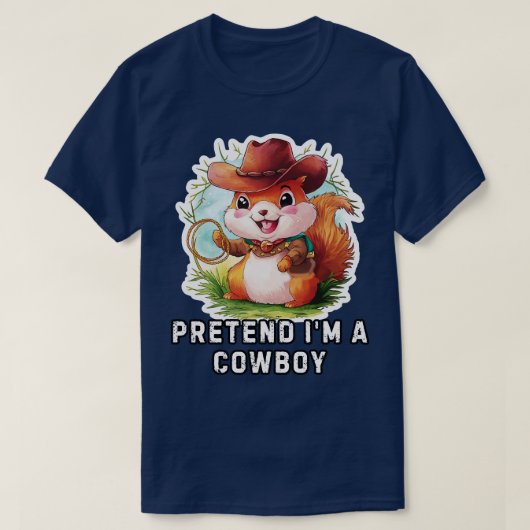 Grappig Cowboy Squirrel T-shirt (Design voorkant)