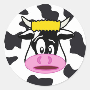 Grappig Crazy Dairy Koe Boerderij Sticker