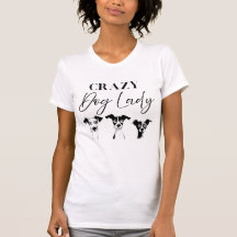 Grappig Crazy Dog Lady T-shirt
