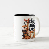 Grappig Crazy Dog Mok Koffie Liefhebbers Gift Cut  (Voorkant rechts)