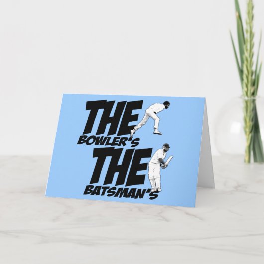 Grappig cricket kaart (Voorkant)