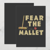 Grappig Croquet vreest de Mallet Graphic Kaart (Voorkant / Achterkant)