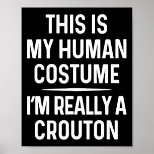 Grappig Crouton Kostuum Shirt Halloween Crouton Poster