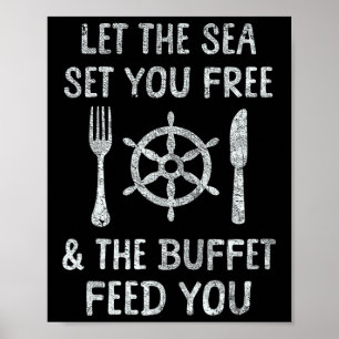Grappig Cruise Buffet Eten Foodie Liefhebber Cruis Poster