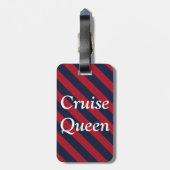Grappig Cruise Queen Bagagelabel cadeau (Achterkant verticaal)