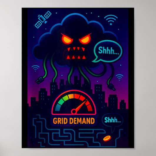 Grappig Crypto Energie Milieu Satire Geschenk Tank Poster (Voorkant)