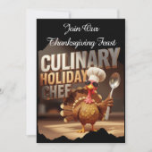 Grappig Culinair Thanksgiving Turkije Feest Kaart (Voorkant)