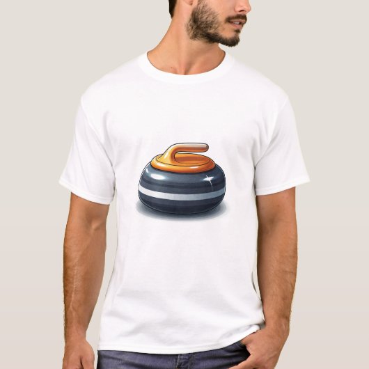 Grappig Curling Stone Sport T-shirt (Voorkant)