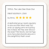 Grappig Custom Book Club Drink Onderzetter (Voorkant)