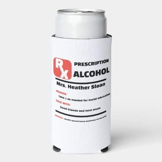 GRAPPIG! 🍺 Custom Joke Prescription Tall Beer (Seltzer Voorkant)