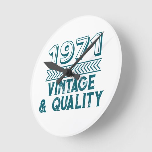 Grappig Custom Year en Kwaliteit Cool Ronde Klok (Hoek)