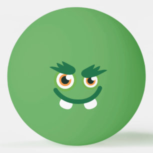 Grappig Cute Green Monster. Pingpongballen