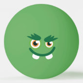 Grappig Cute Green Monster. Pingpongballen (Achterkant)