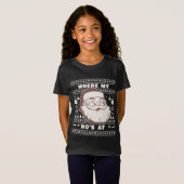 Grappig Cute Kerstman Kerstman Ho Ho's Design Ug T-shirt (Voorkant volledig)