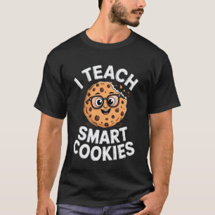 Grappig Cute Leraar T-shirt Ik Leer Slimme Koekjes
