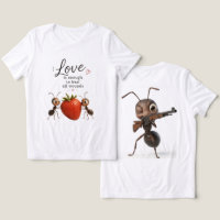 Grappig Cute Mieren Liefde Design T-Shirt – Inspir