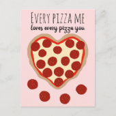 Grappig Cute Pizza Heart Valentijnsdag Greep Feestdagenkaart (Voorkant)