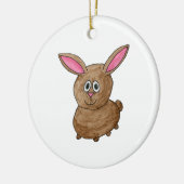 Grappig Cute Rabbit. Keramisch Ornament (Links)