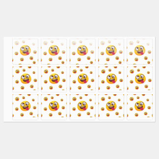"Grappig Cute Tongue-Out Emoji-ontwerp" Labels