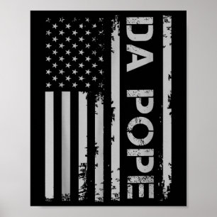 Grappig Da Paus Katholieke Humor Amerika Vlag Poster