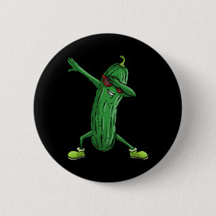 Grappig dabbing augurk cadeau Schattige dansen kom Ronde Button 5,7 Cm