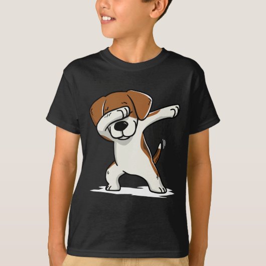 Grappig Dabbing Beagle T-shirt (Voorkant)