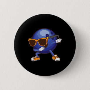 Grappig Dabbing Bowling Cadeau Voor Bowler Danser Ronde Button 5,7 Cm
