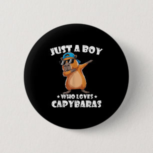 Grappig Dabbing Capybara Dragen Pet Dierenvriend K Ronde Button 5,7 Cm