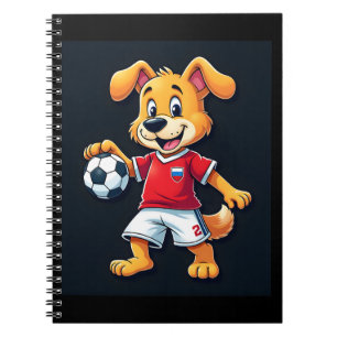 Grappig Dabbing Hond Rusland Voetbal Jersey Russis Notitieboek