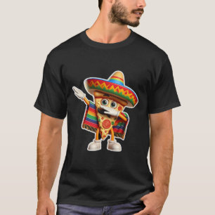 Grappig Dabbing Mexicaanse Pizza Dance Food Lover T-shirt