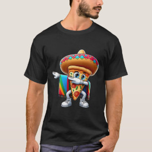 Grappig Dabbing Mexicaanse Pizza Dance Food Lover T-shirt