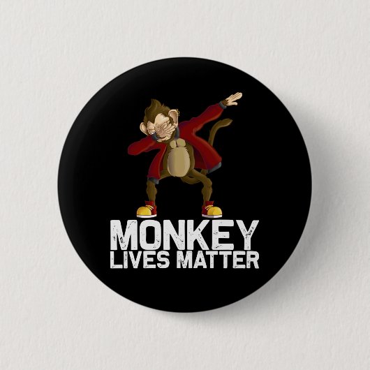 Grappig Dabbing Monkey Ronde Button 5,7 Cm (Voorkant)