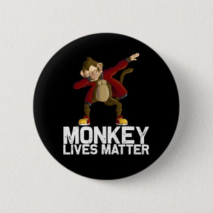 Grappig Dabbing Monkey Ronde Button 5,7 Cm
