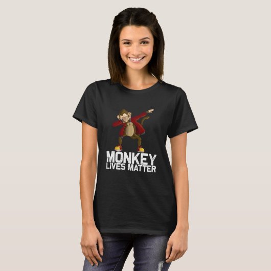 Grappig Dabbing Monkey T-shirt (Voorkant volledig)