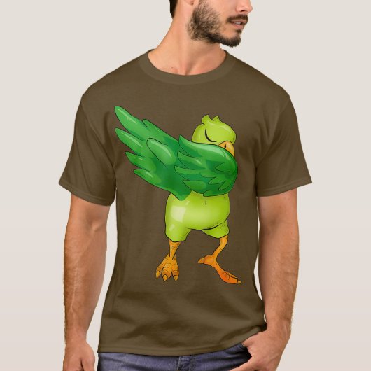 Grappig Dabbing Parrot Gift Kinder Parrot Lover T-shirt (Voorkant)