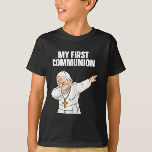 Grappig Dabbing Paus Mijn Eerste Communie Gift T-s T-shirt