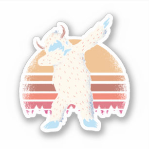 Grappig dabbing yeti tiener graphics Cartoon cool Sticker