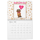 Grappig Dachshund Foto's Aangepast tekstgeluid Kalender (Feb 2026)