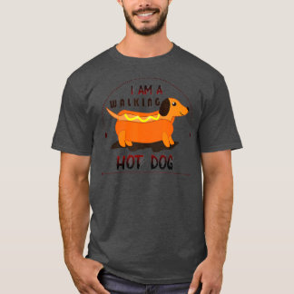 GRAPPIG DACHSHUND HONDENCADEAU IK BEN EEN WANDELEN T-SHIRT