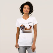 Grappig Dachshund Telemarketer T-shirt (Voorkant volledig)