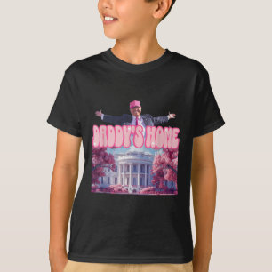 Grappig Daddys Home Trump Roze 2024 Neem Amerika t T-shirt