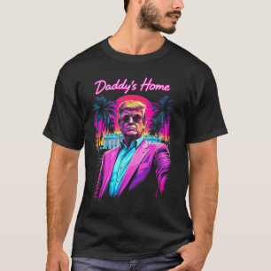 Grappig Daddys Home Witte Huis Trump Roze 2024 T-shirt